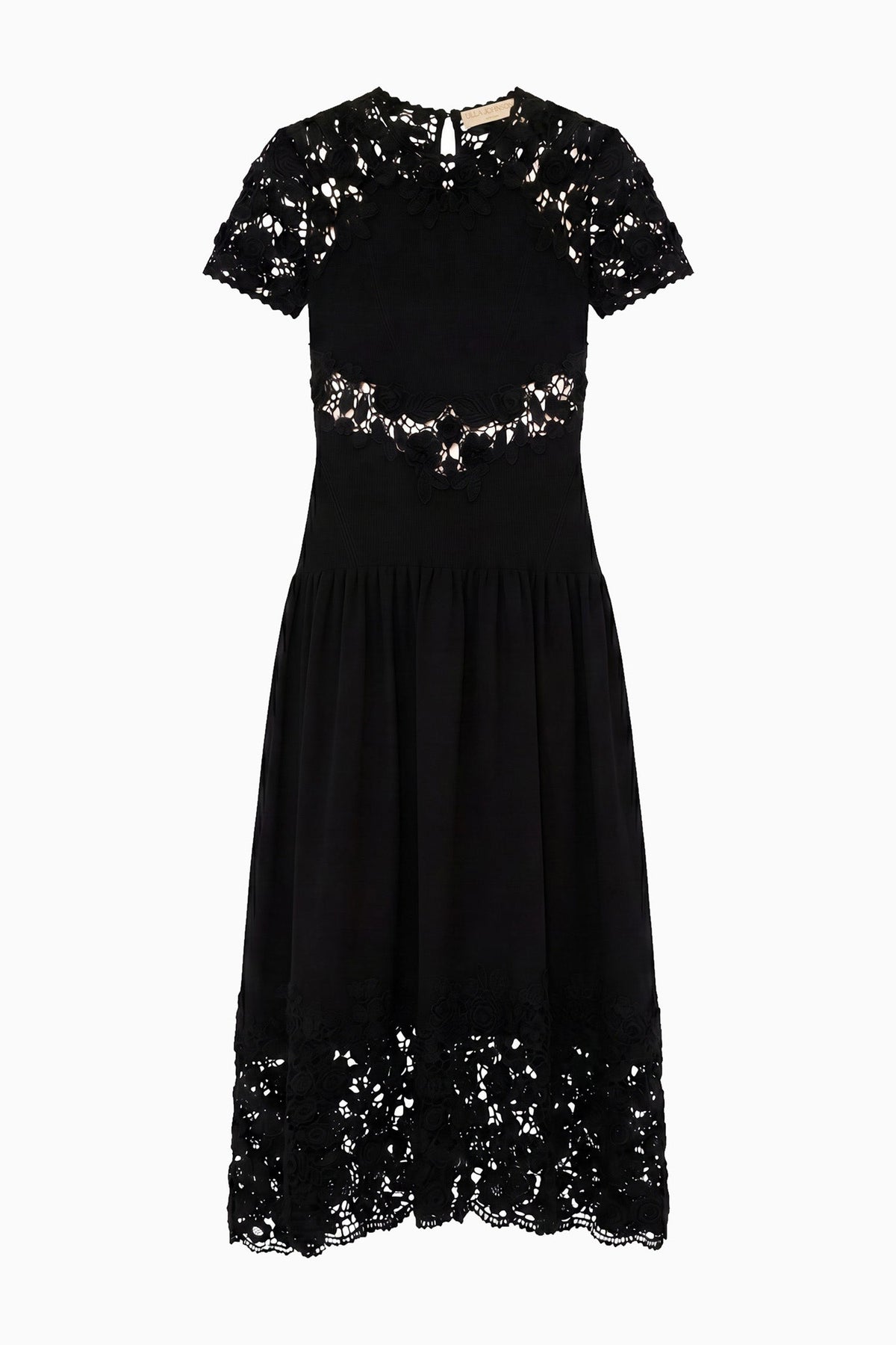 Sabrina Crochet Dress - Noir