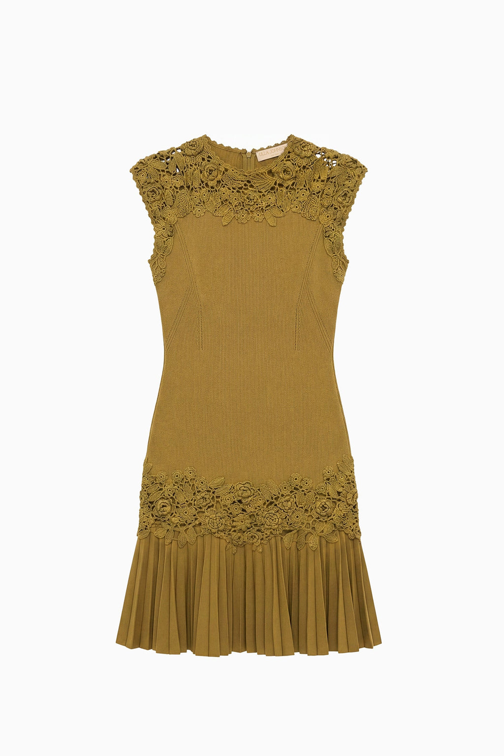 Noemie Crochet Mini Dress - Loden