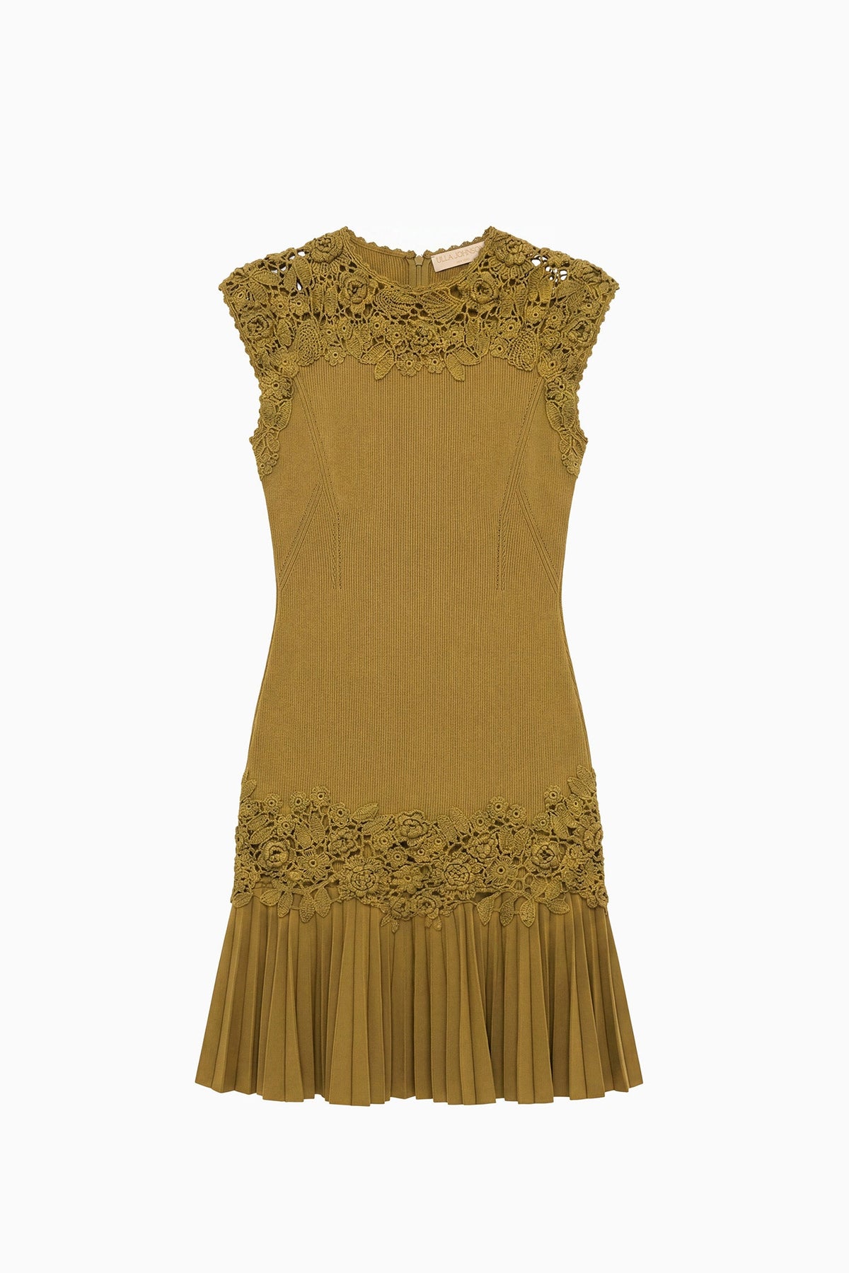 Noemie Crochet Mini Dress - Loden