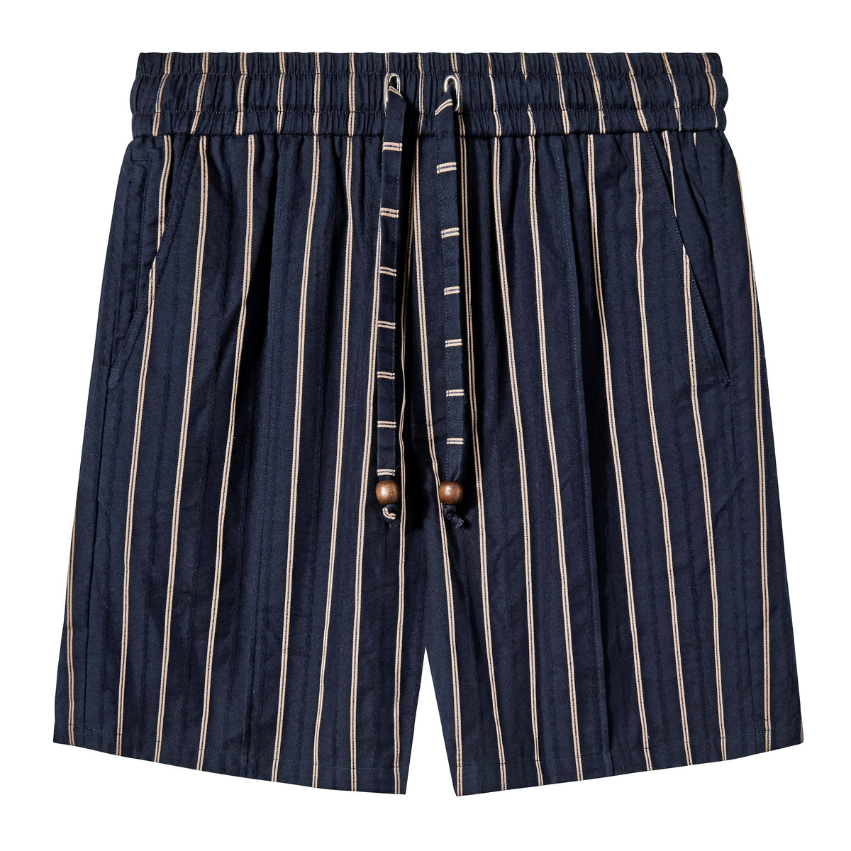 Easy-Going Shorts (Navy Jacquard Stripe)