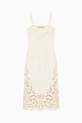 The Jane Eyelet Denim Dress - Cowrie