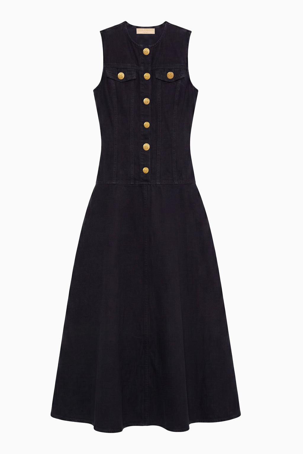 The Odella Denim Dress - Noir