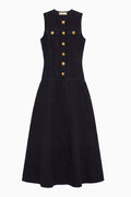 The Odella Denim Dress - Noir