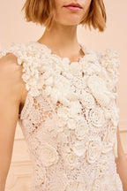 Anita Hand Crochet Dress - Pearled Ivory