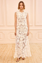 Anita Hand Crochet Dress - Pearled Ivory
