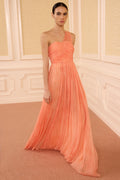 Aureline Silk One Shoulder Gown - Azalea