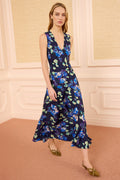 Elowen Silk Dress - Evening Bloom