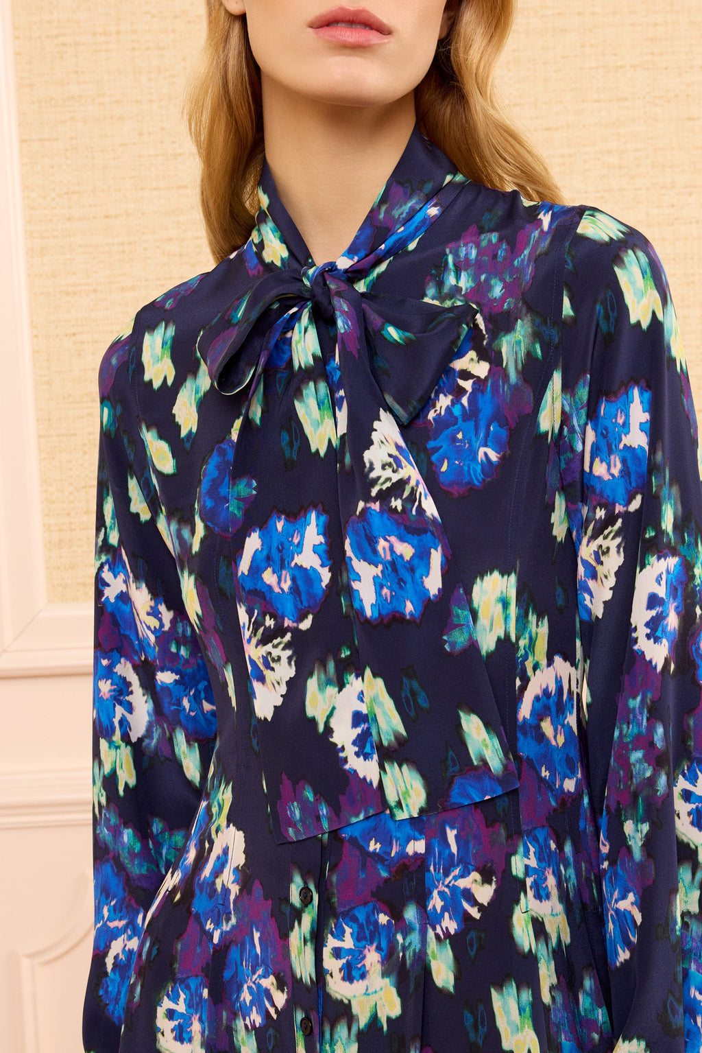 Evanthe Silk Dress - Evening Bloom