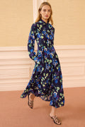 Evanthe Silk Dress - Evening Bloom