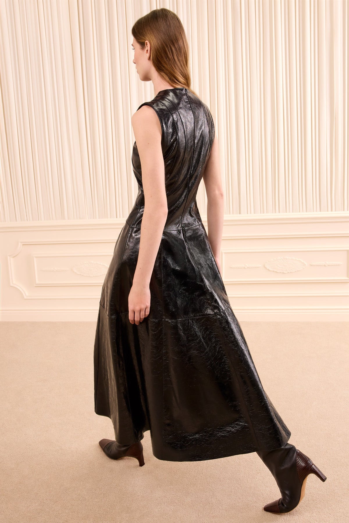 Juliette Leather Dress - Noir