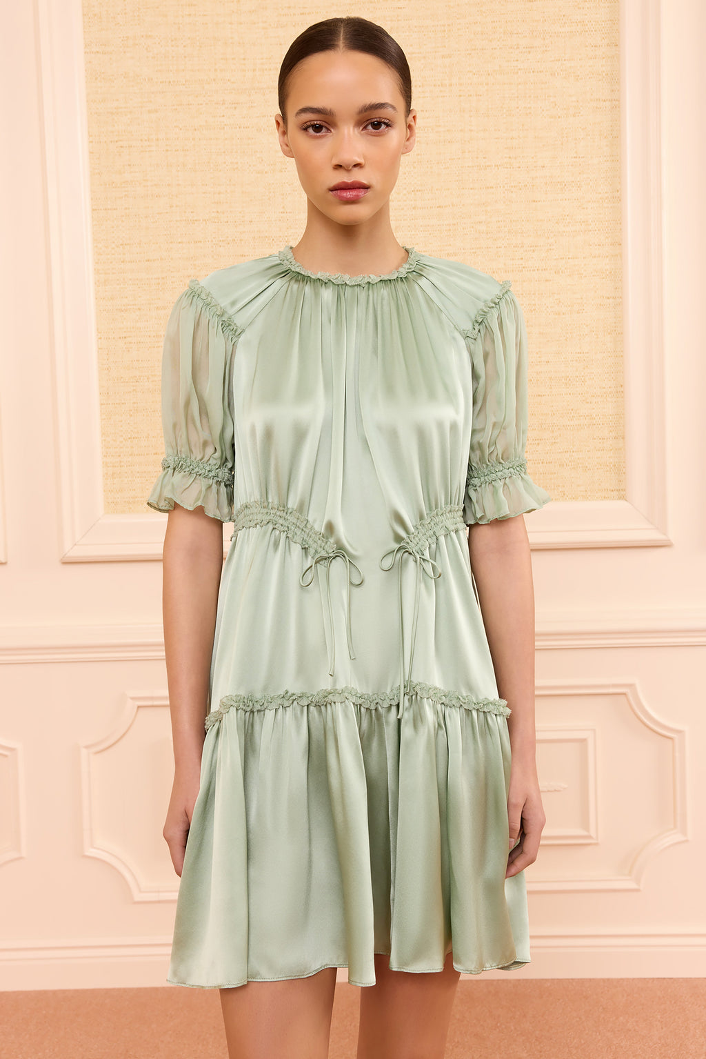 Juliette Mini Dress - Celadon