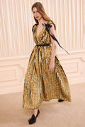 Karina Lurex Bow Dress - Gold