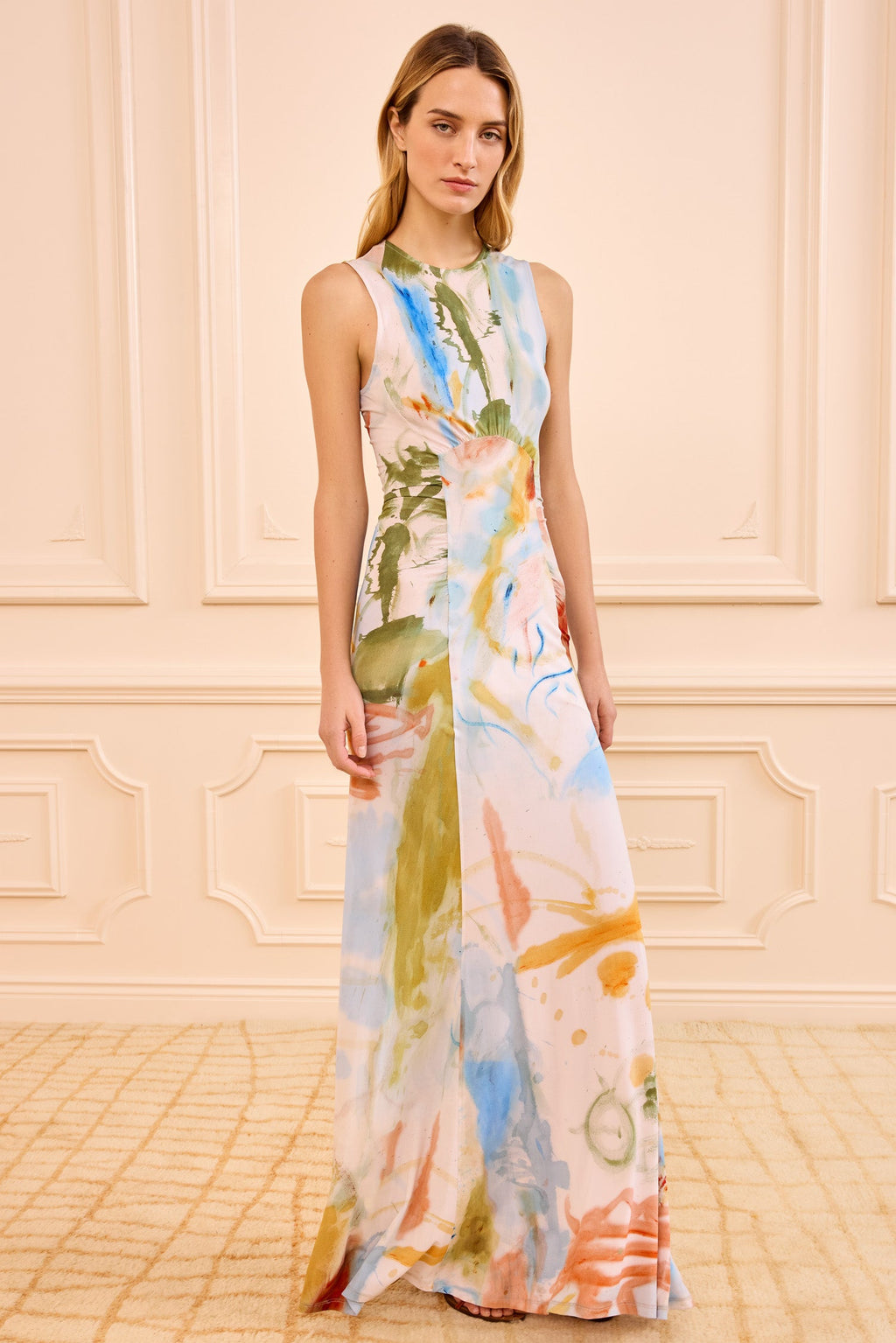 Lana Ruched Jersey Dress - Western Dream
