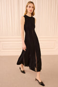 Laure Sleeveless Midi Dress - Noir