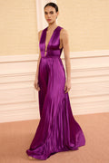 Lena Satin Gown - Amaranth
