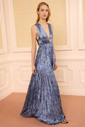 Lena Satin Gown - Lapis