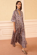 Linya Satin Dress with Removable Tie- Rhodonite