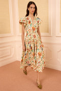 Marin Cotton Midi Dress - Abalone
