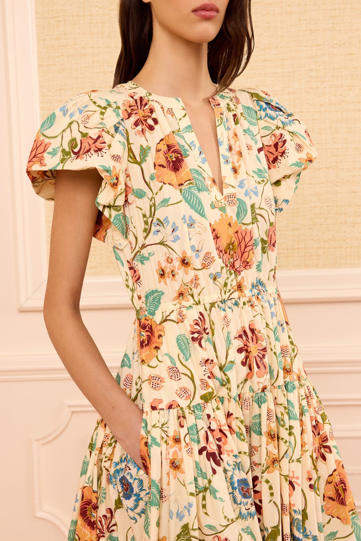 Marin Cotton Midi Dress - Abalone