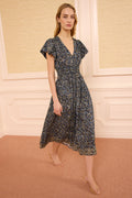 Lyria Cotton Dress - Midnight Bloom