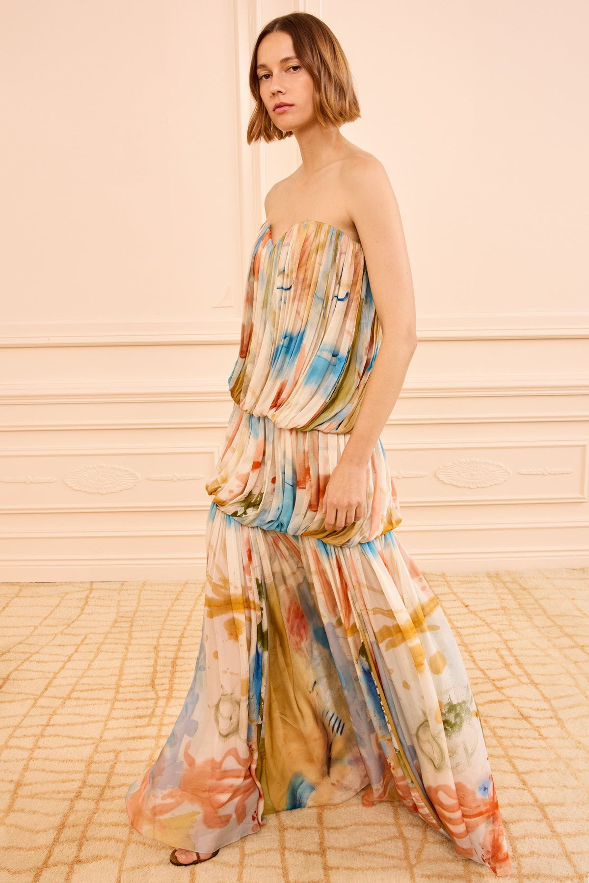 Reverie Strapless Silk Gown - Western Dream