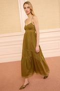 Romilly Cami Cotton Dress - Lichen