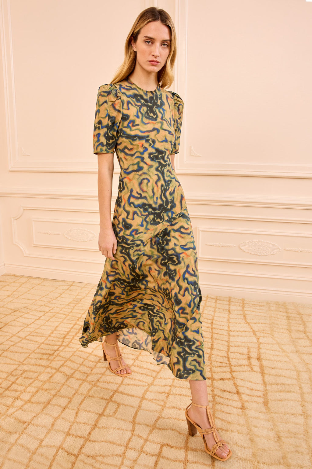 Samar Silk Dress - Geode