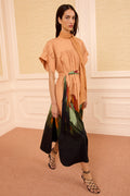 Studio Cotton Dress with Chiffon Tie - Agate