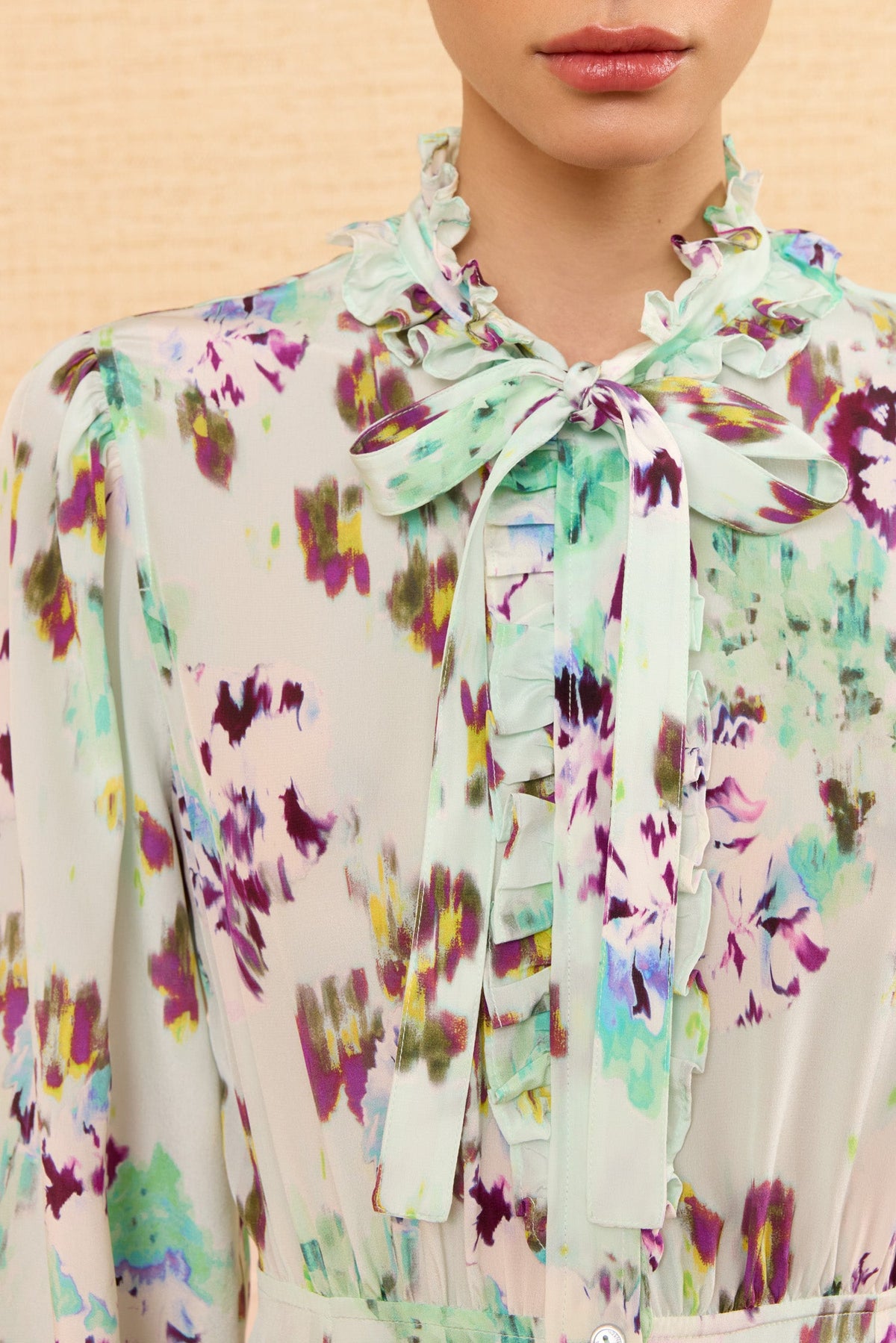Viola Silk Mini Dress - Oasis