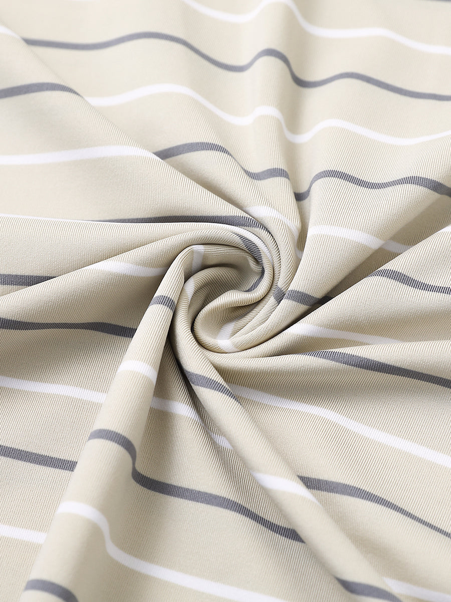 Stylish Stripe Jersey Golf Polo