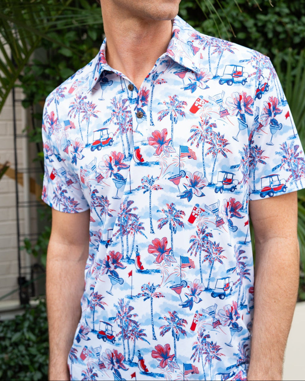 The Red, White & Bloom - Golf Shirt