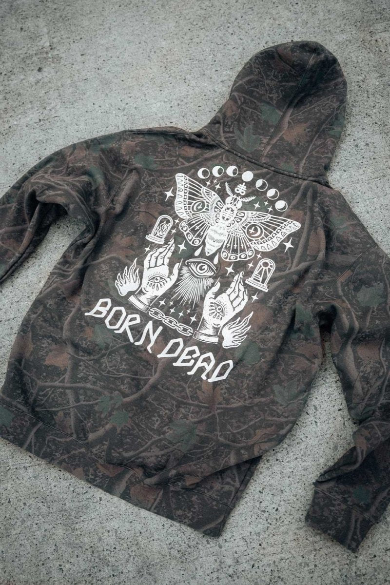 Camo Moth Dust Tattoo Inspired Hoodie