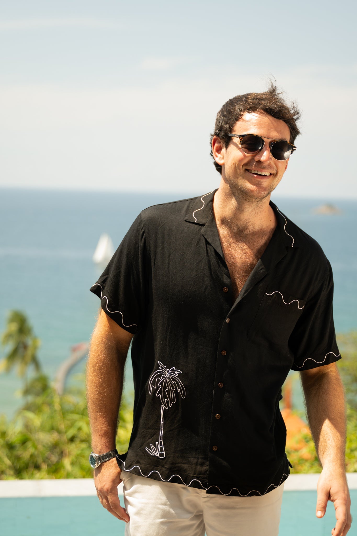 The Palma - Camp Collar Embroidered Shirt