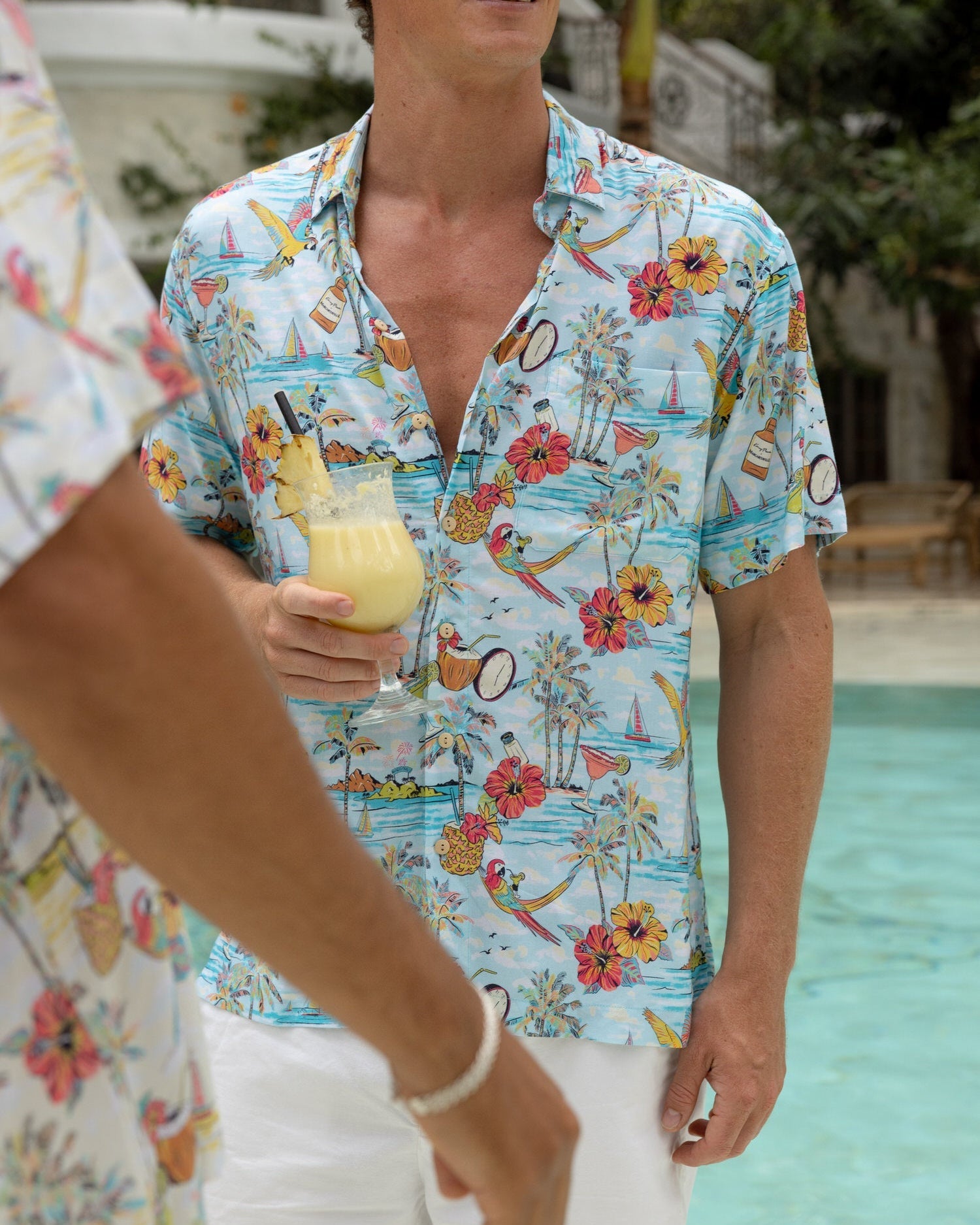 Margaritaville by Kenny Flowers – Wastin' Away Again - Blue – Short Sleeve Shirt
