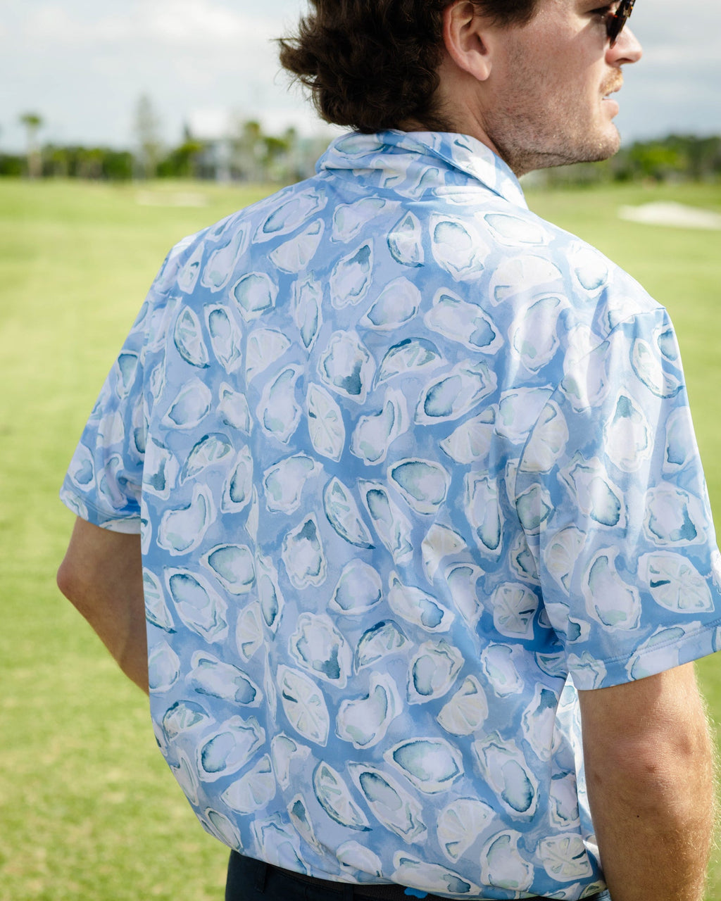 The Fore D’Oeuvres - Light Blue Oysters - Golf Shirt
