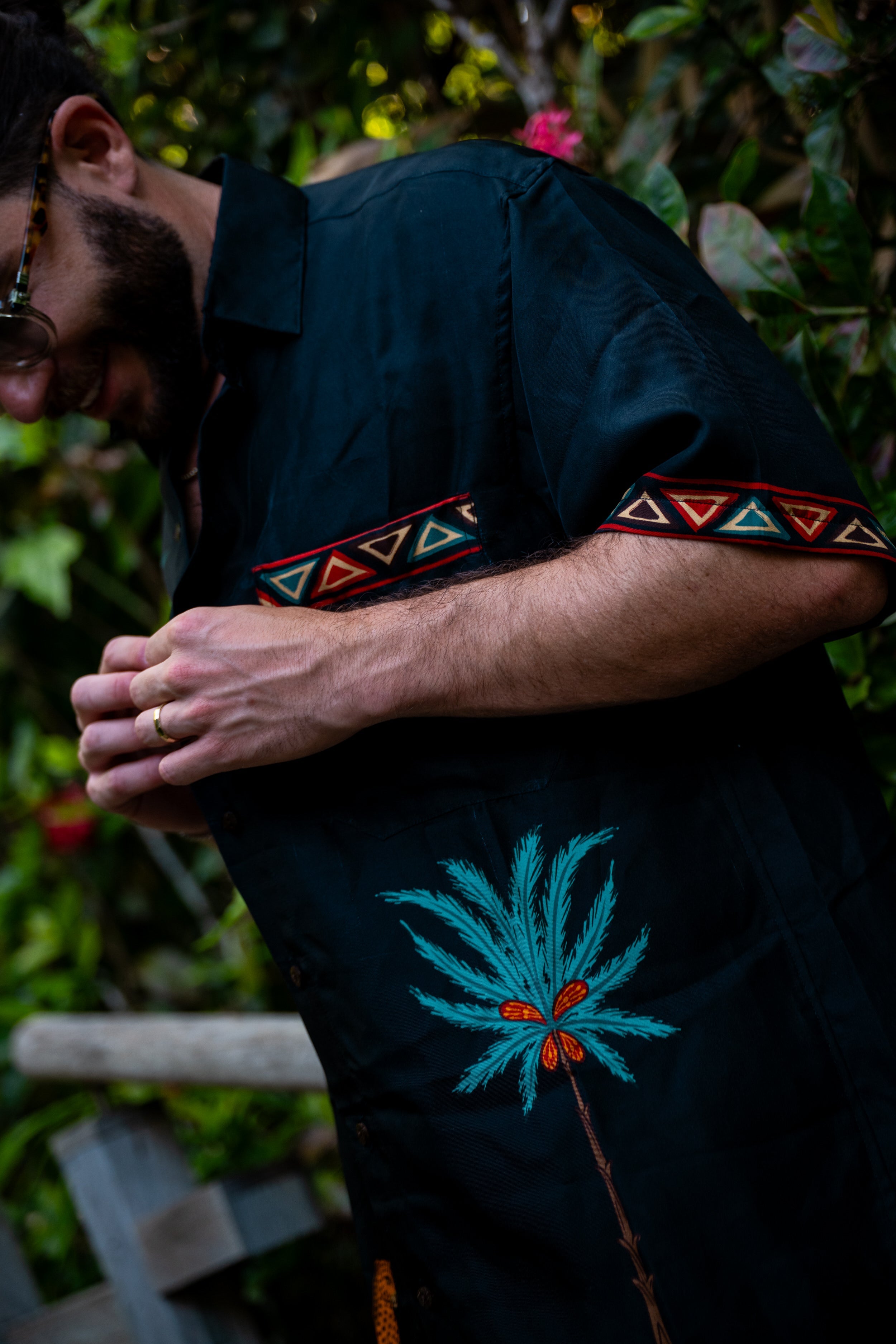 The Sundowner - Short Sleeve Silk Shirt