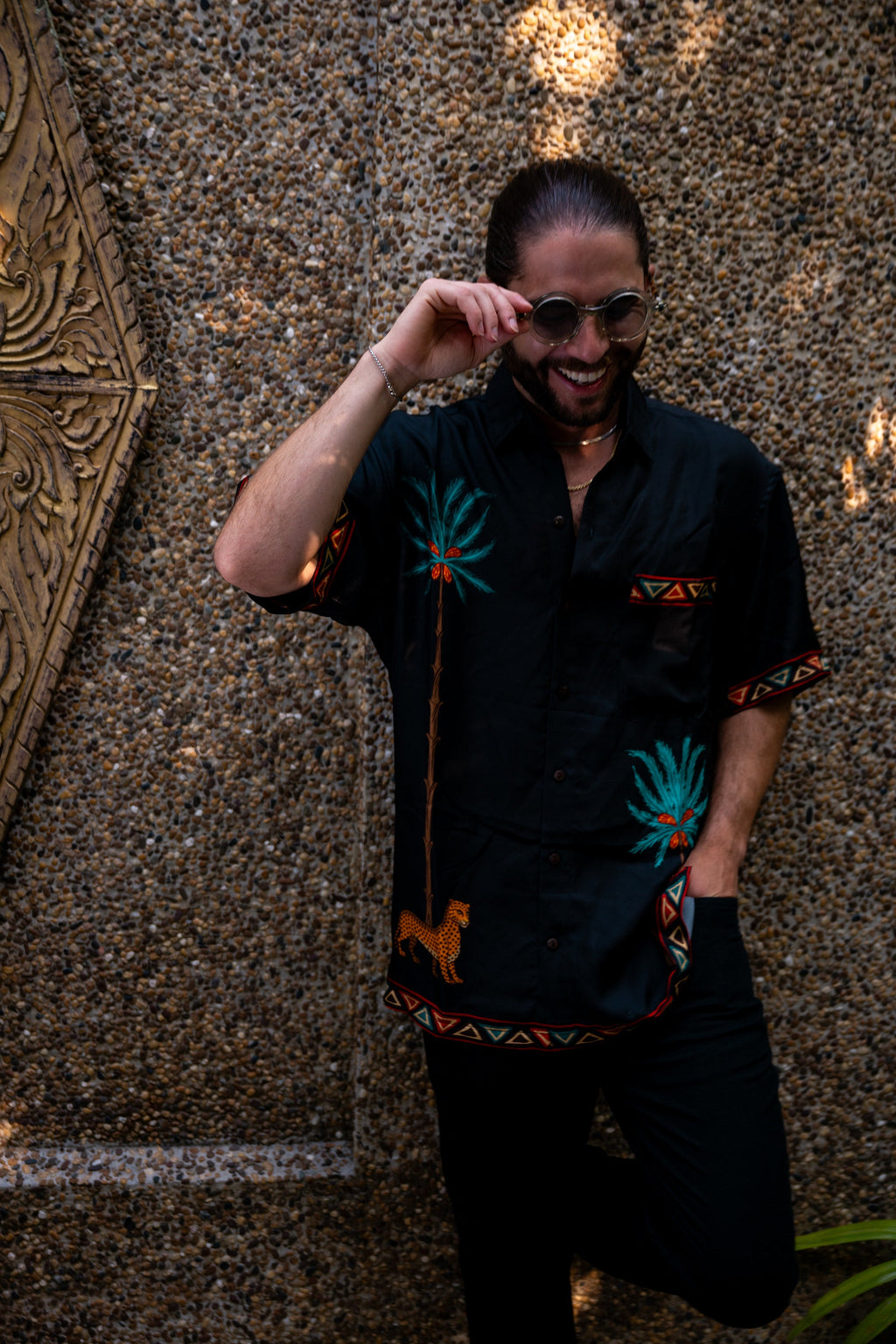 The Sundowner - Short Sleeve Silk Shirt