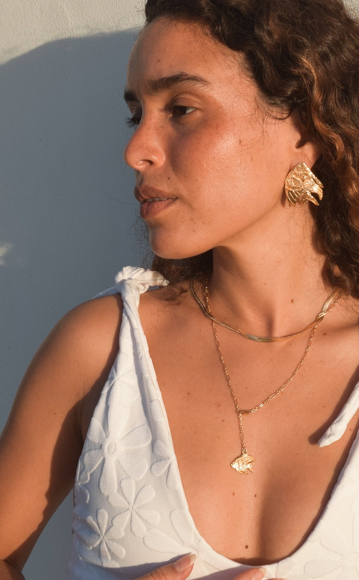 Kenny Flowers x Sun Vow Jewelry Reef Fish Gold Lariat Necklace