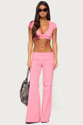 Wide Leg Foldover Pants