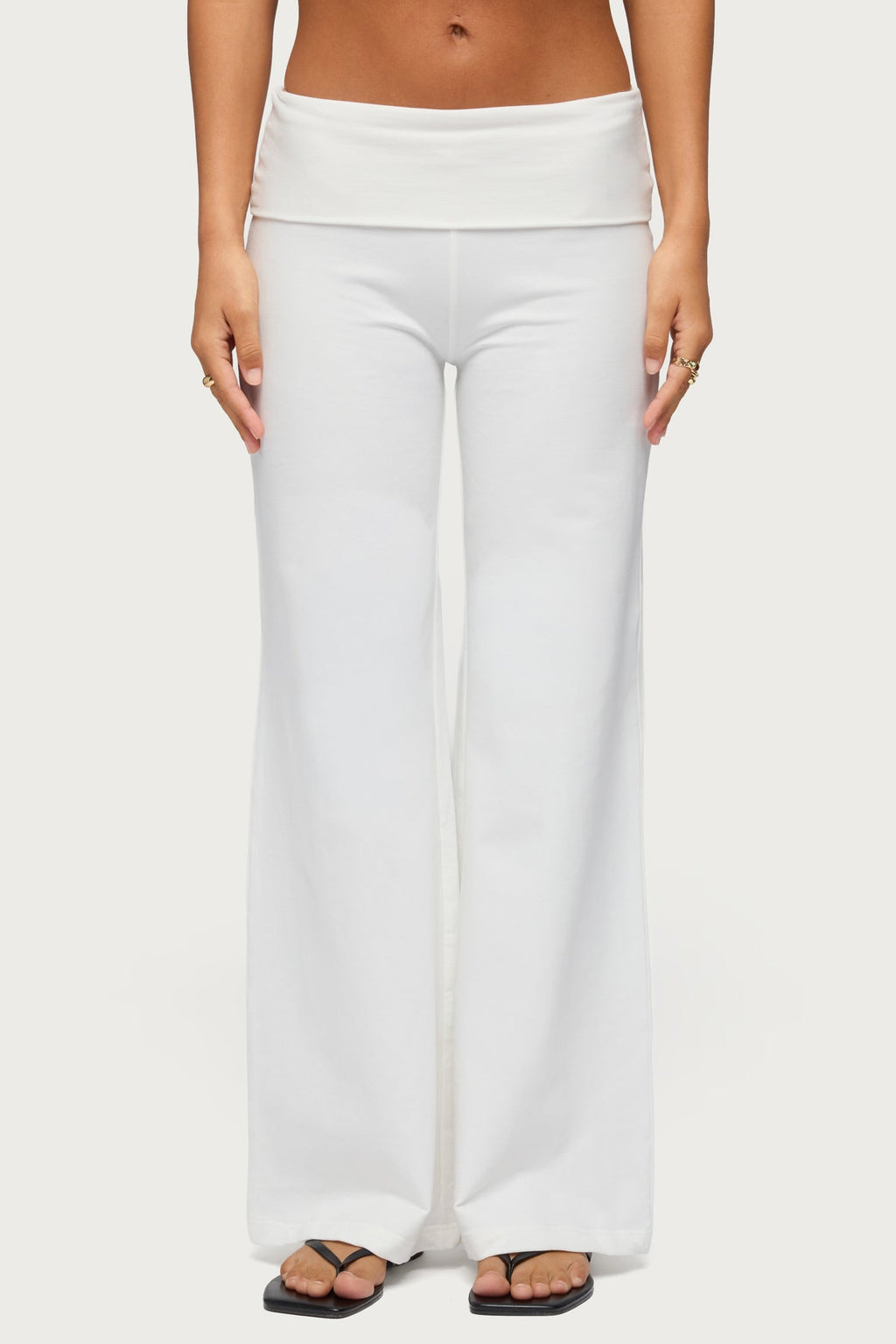 Wide Leg Foldover Pants