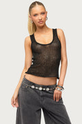 Eleora Sequin Knit Tank Top