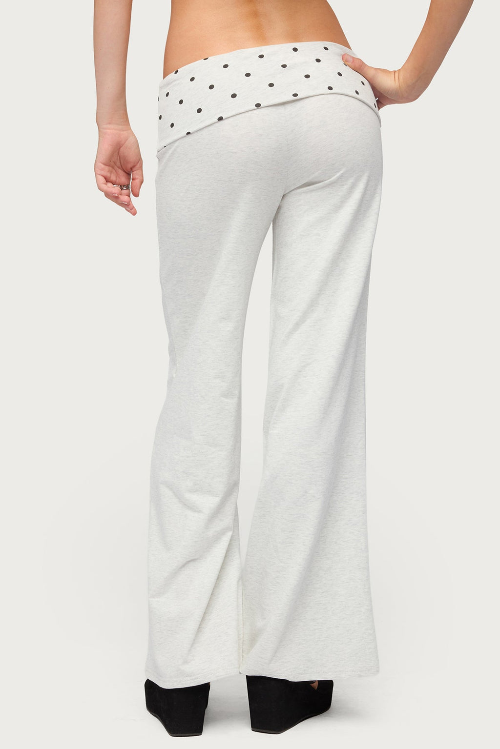 Petite Reeva Polka Dot Foldover Pants