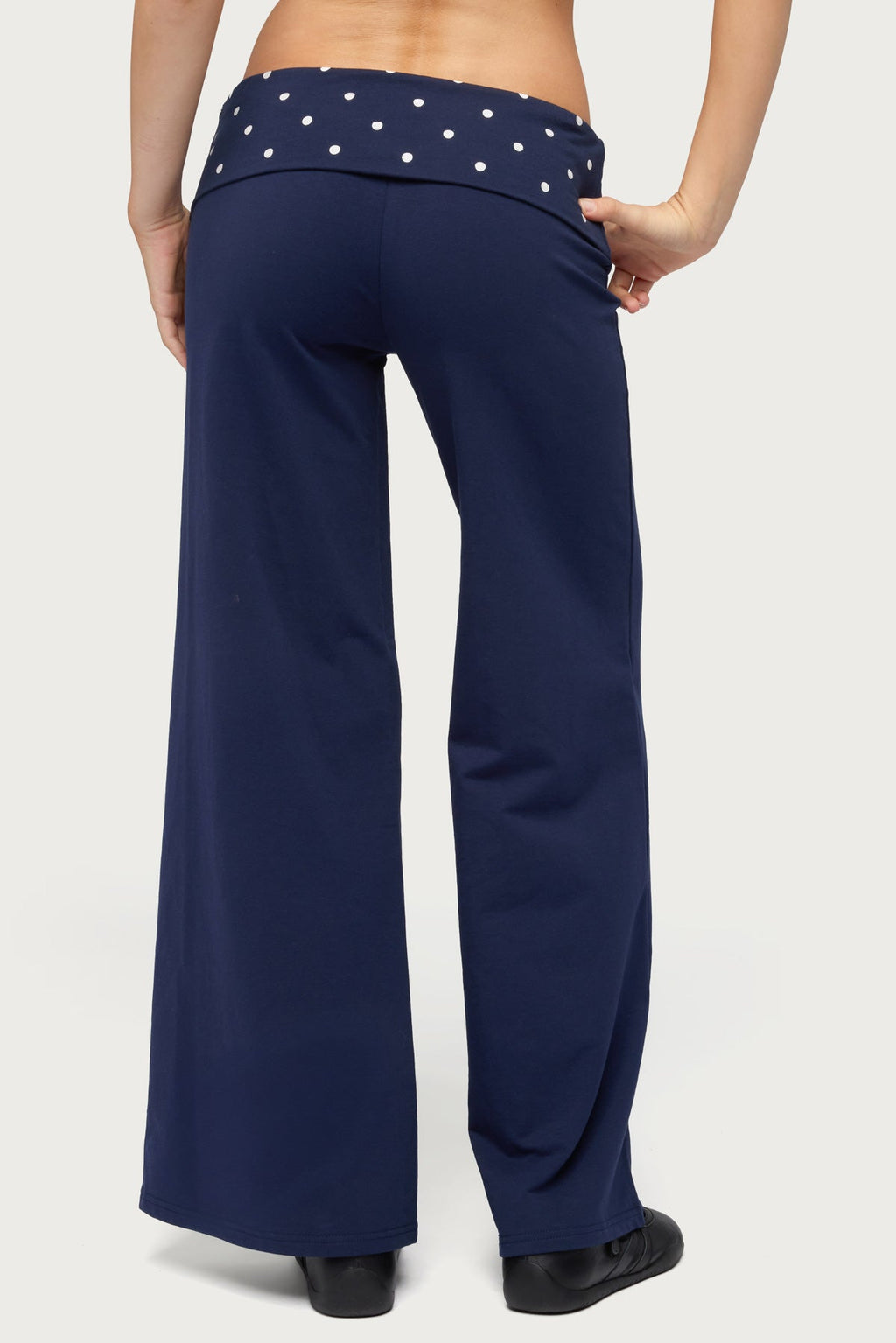 Petite Reeva Polka Dot Foldover Pants