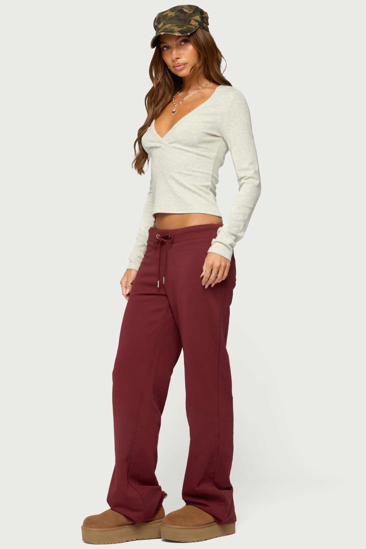 Doron V Neck Long Sleeve Top
