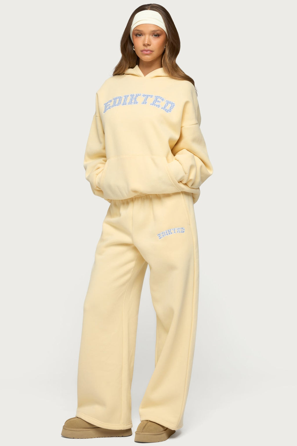 Edikted Lover Wide Leg Sweatpants