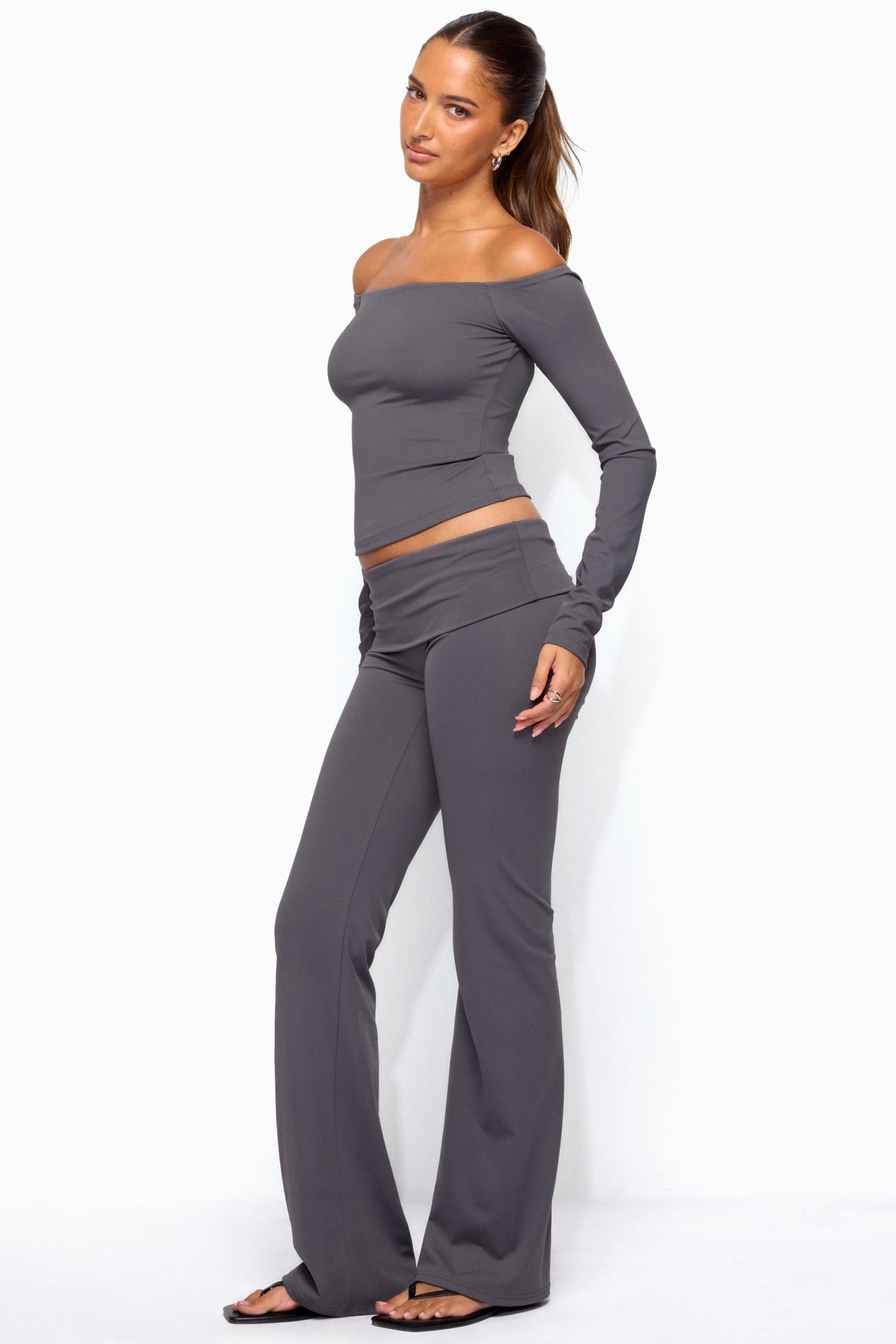 Oriane Foldover Flared Leggings