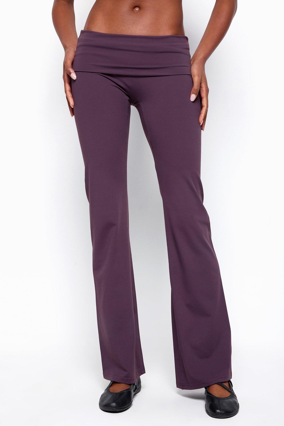 Oriane Foldover Flared Leggings