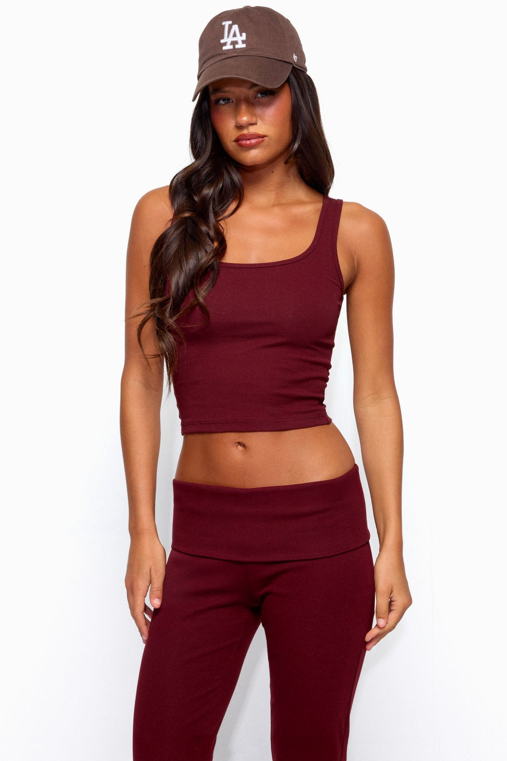 Linda Ribbed Scoop Neck Tank Top