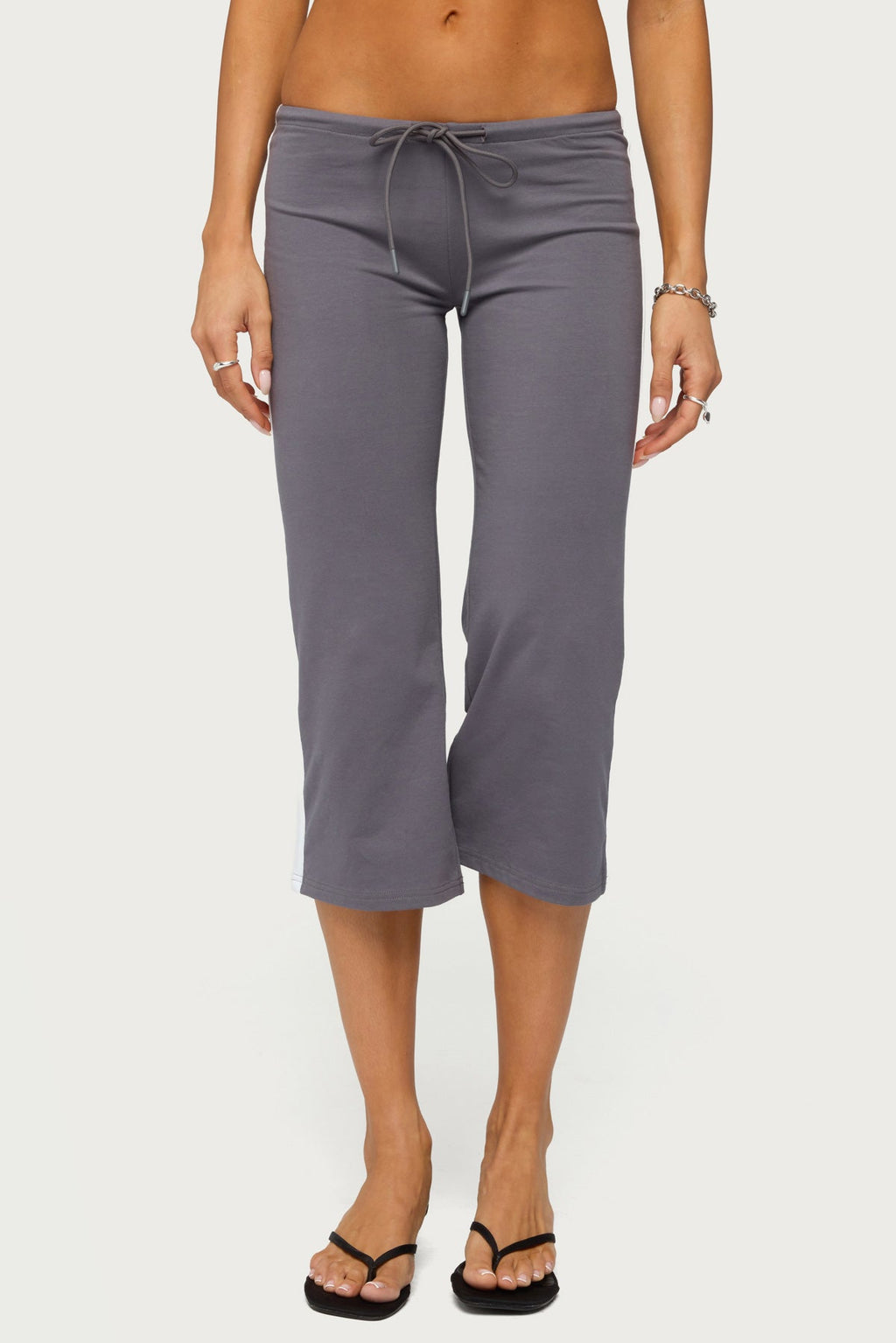 Milene Contrast French Terry Capri Pants