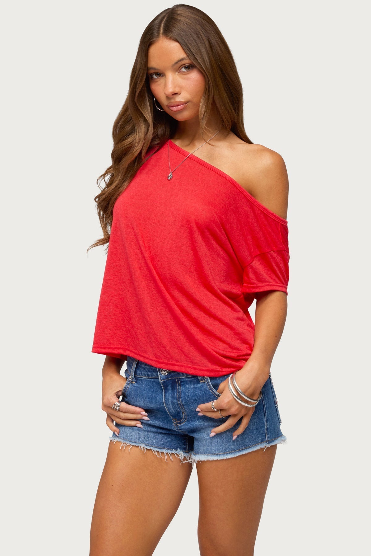 Amora Off Shoulder Sheer Top